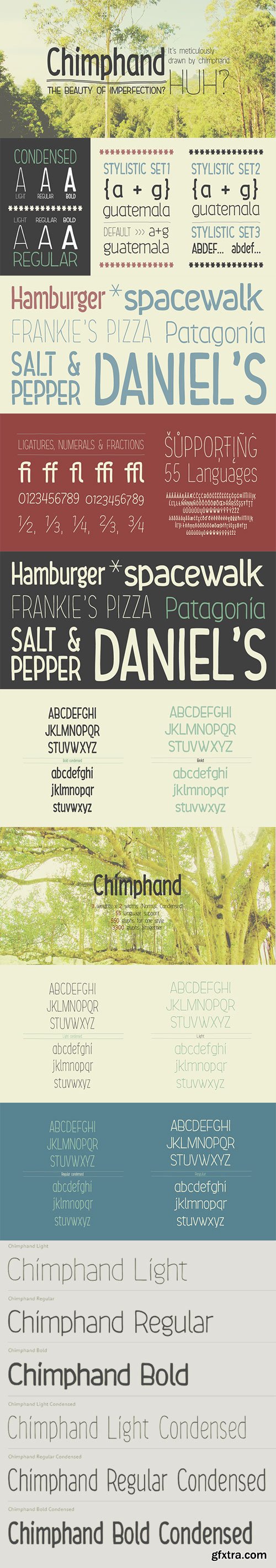 Chimphand - Natural Handwritten Font Family 6xOTF
