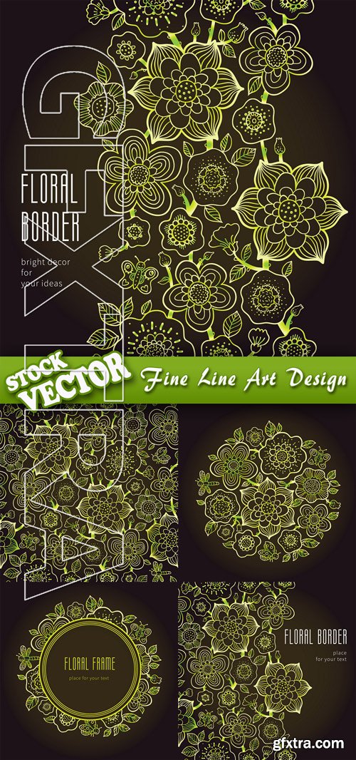 Stock Vector - Fine Line Art Design