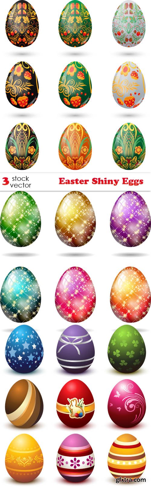 Vectors - Easter Shiny Eggs