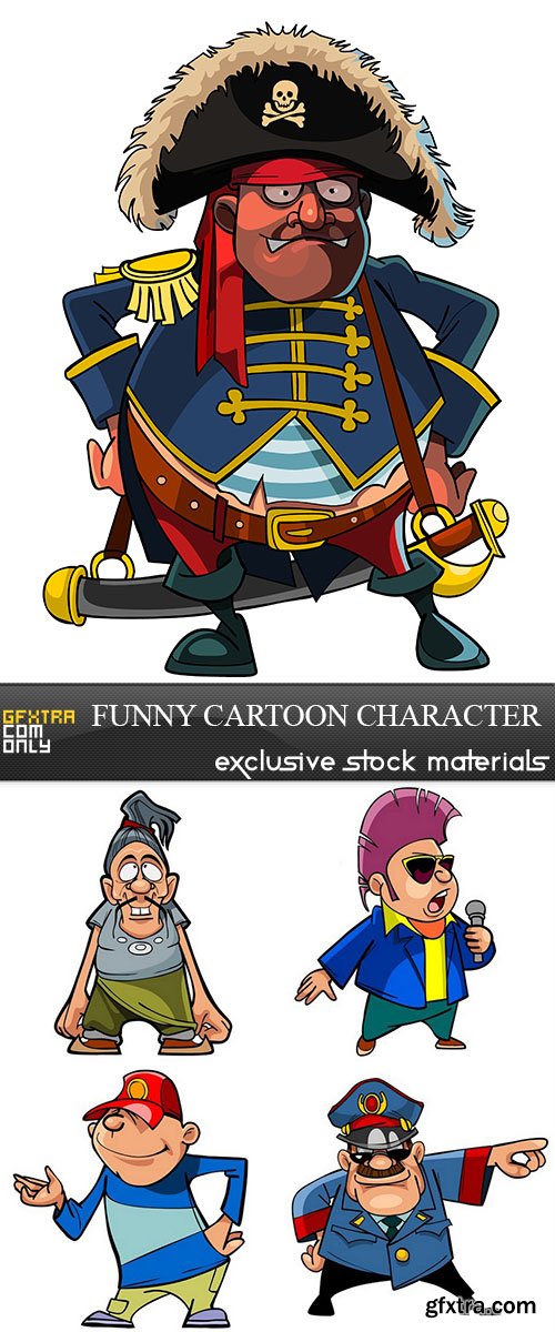 Funny Cartoon Characters 25xEPS