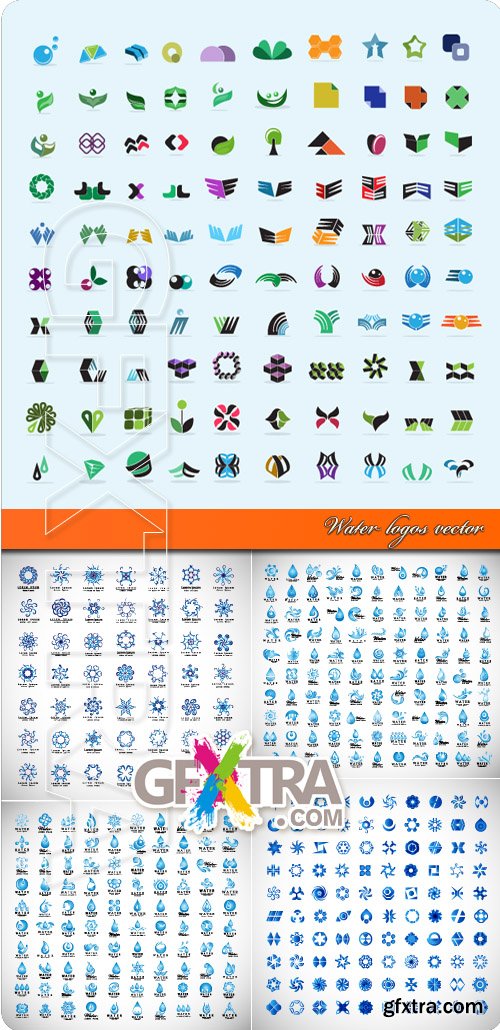 Water logos vector
