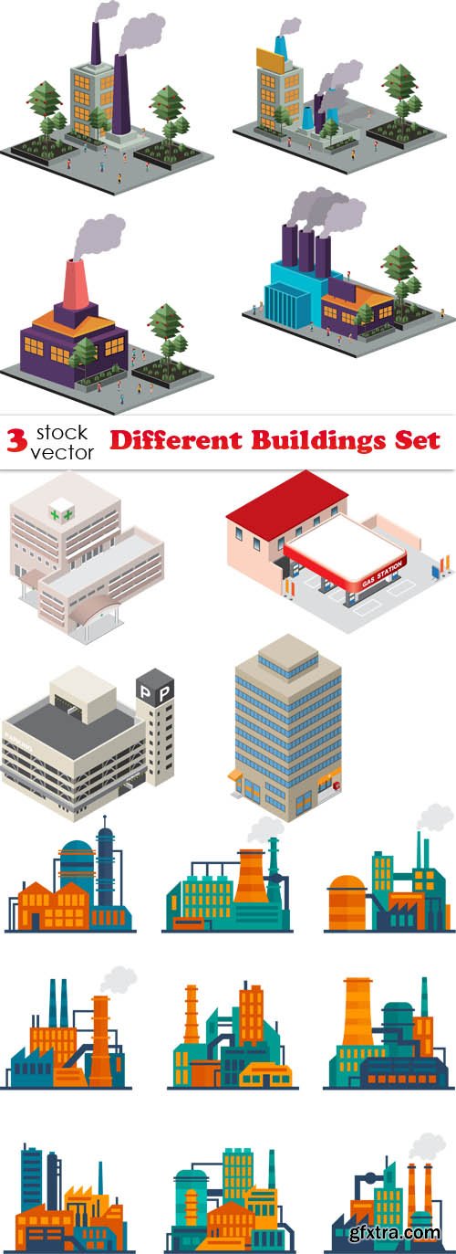 Vectors - Different Buildings Set
