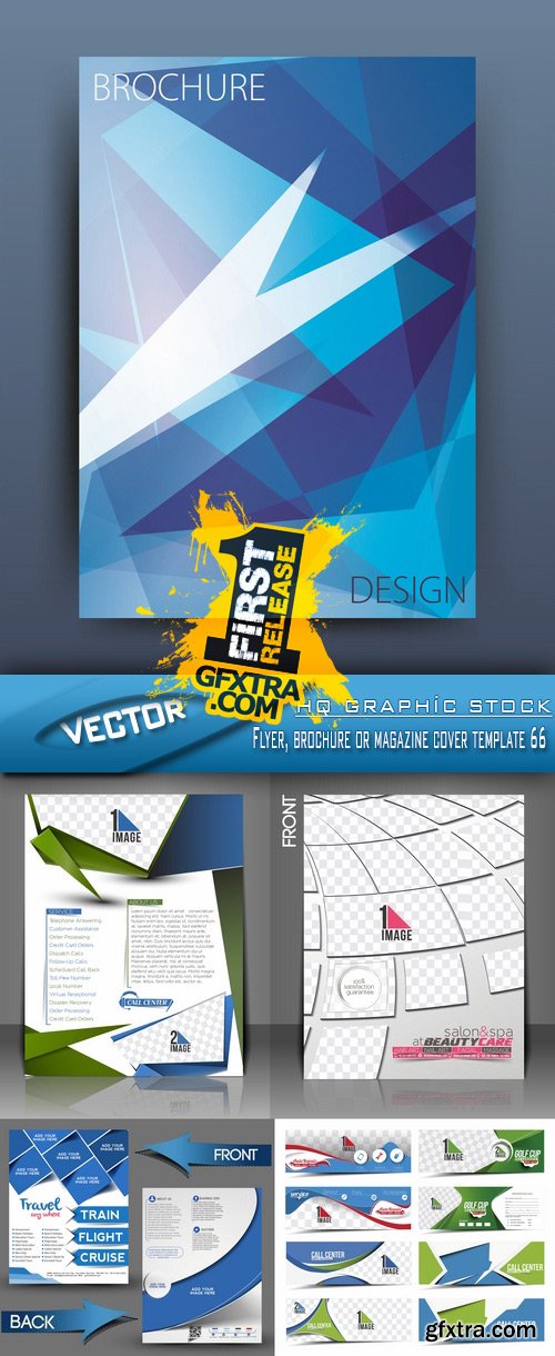 Stock Vector - Flyer, brochure or magazine cover template 66