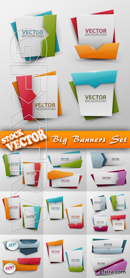 Stock Vector - Big Banners Set
