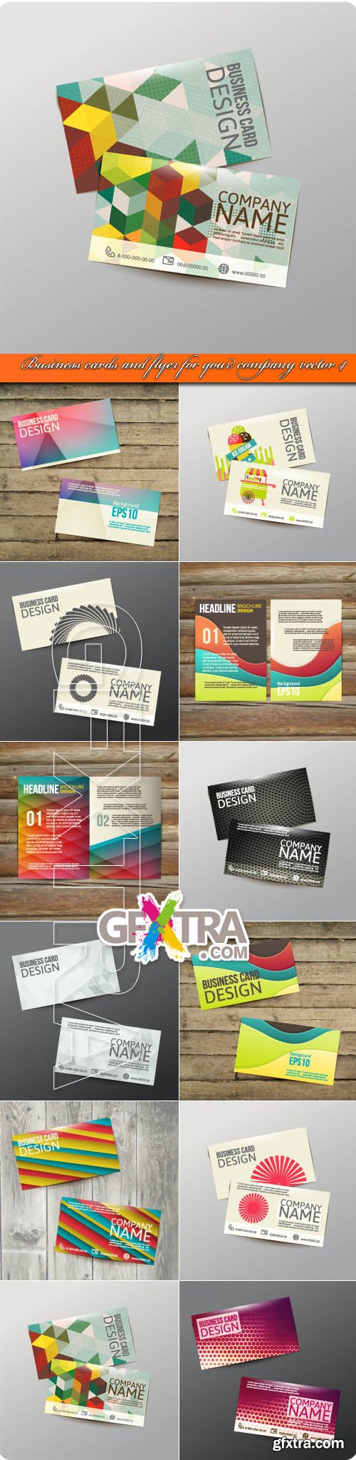 Business cards and flyer for your company vector 4