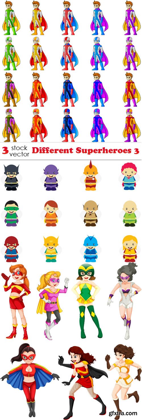 Vectors - Different Superheroes 3
