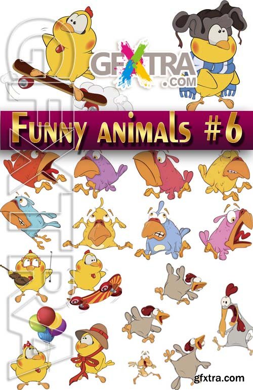 Funny Animals #6 - Stock Vector