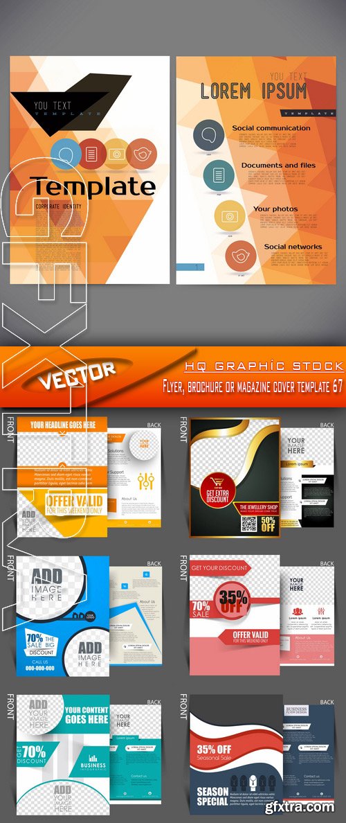 Stock Vector - Flyer, brochure or magazine cover template 67