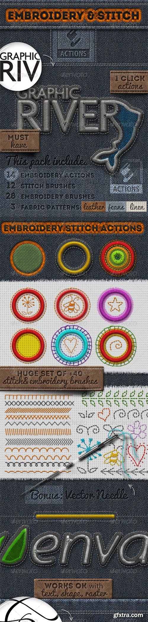 GraphicRiver - Embroidery and Stitching Photoshop Creation Kit