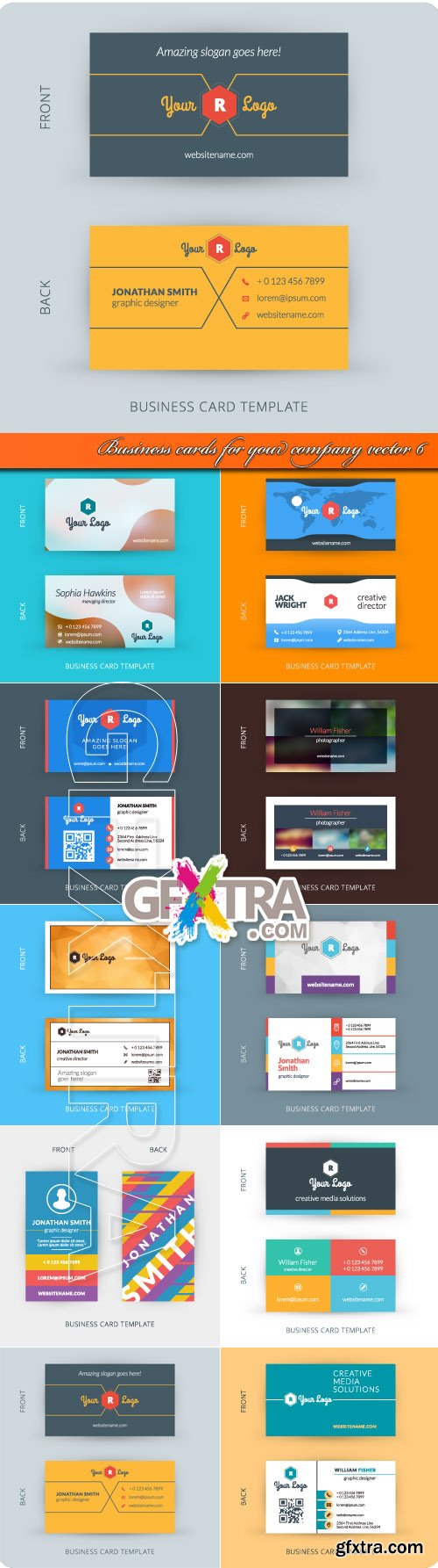 Business cards for your company vector 6