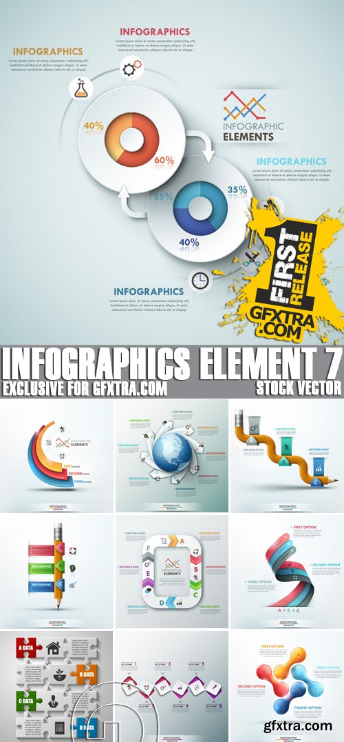 Stock Vectors - Infographics element 7, 25xEPS