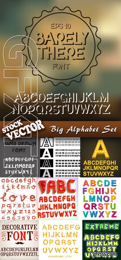 Stock Vector - Big Alphabet Set