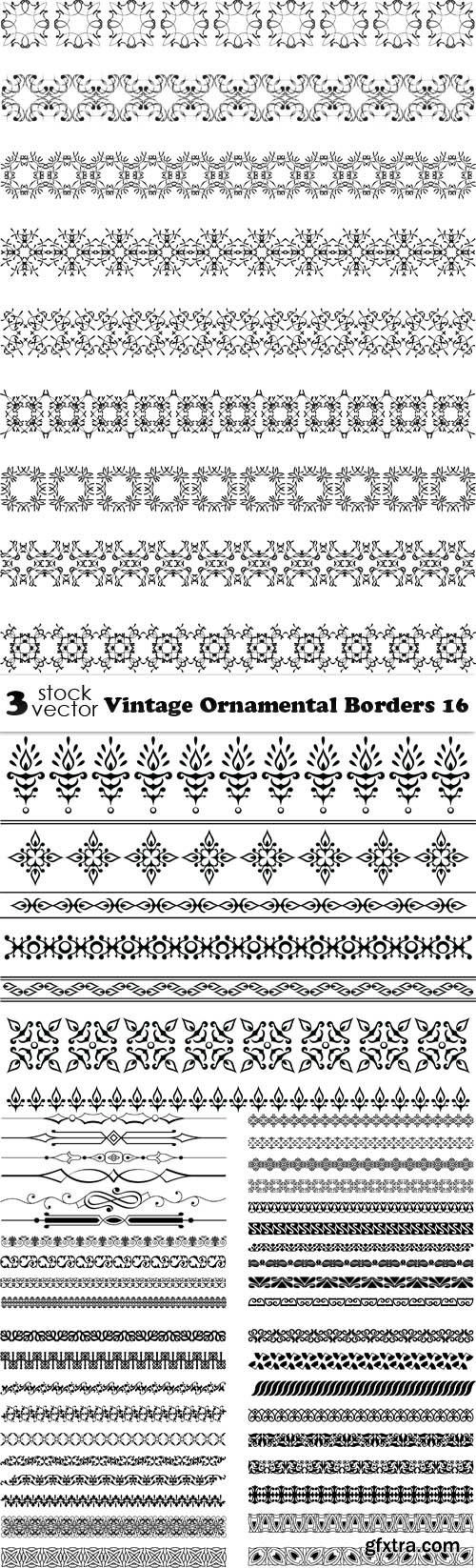 Vectors - Vintage Ornamental Borders 16