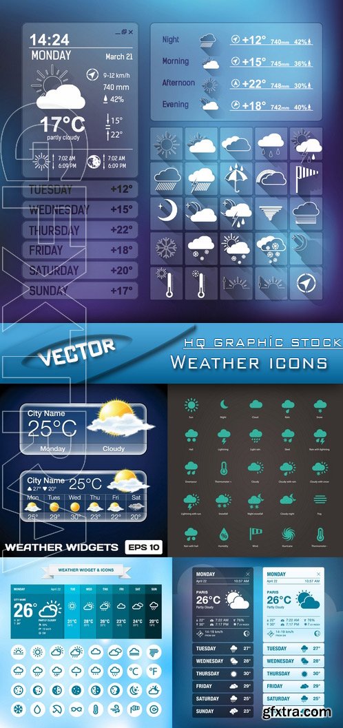 Stock Vector - Weather icons