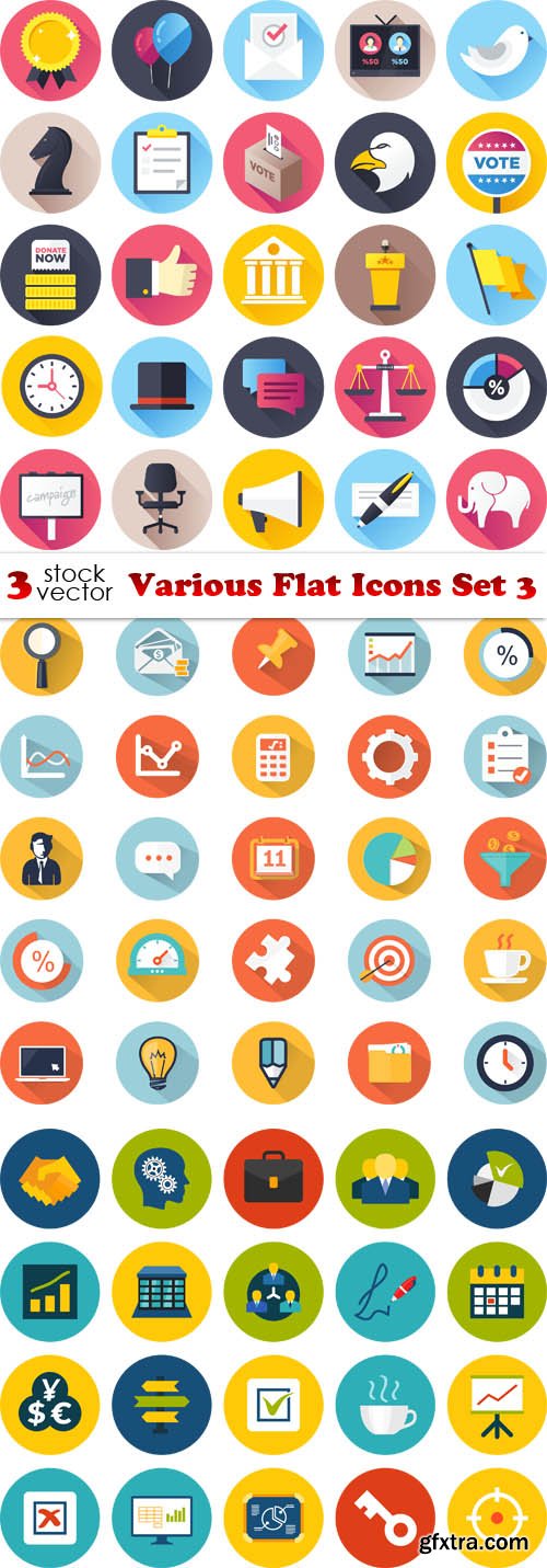 Vectors - Various Flat Icons Set 3