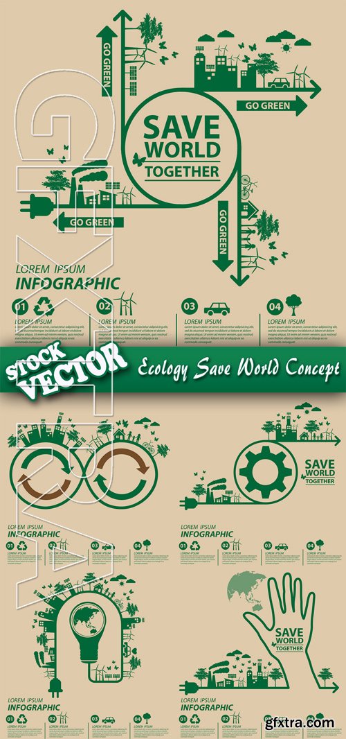 Stock Vector - Ecology Save World Concept