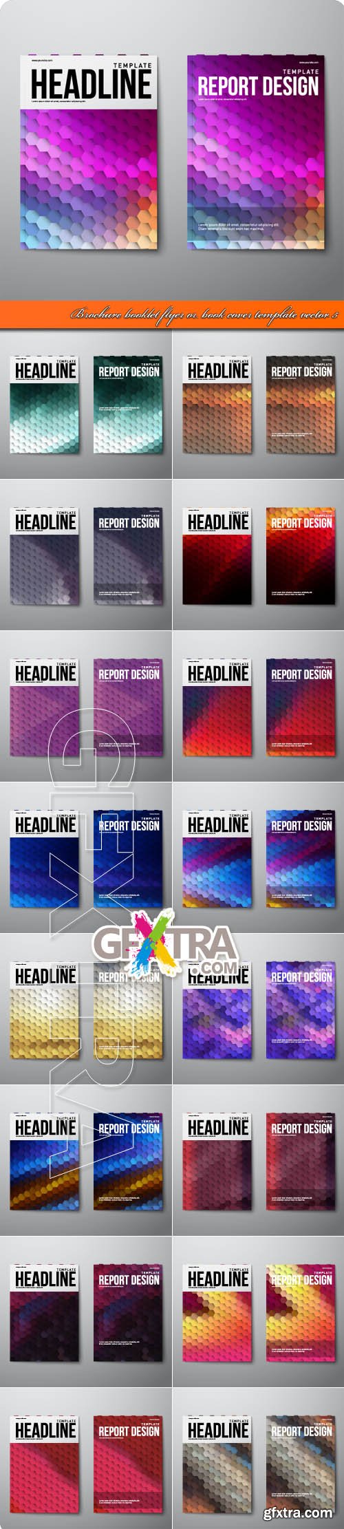 Brochure booklet flyer or book cover template vector 5