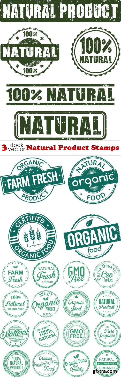 Vectors - Natural Product Stamps