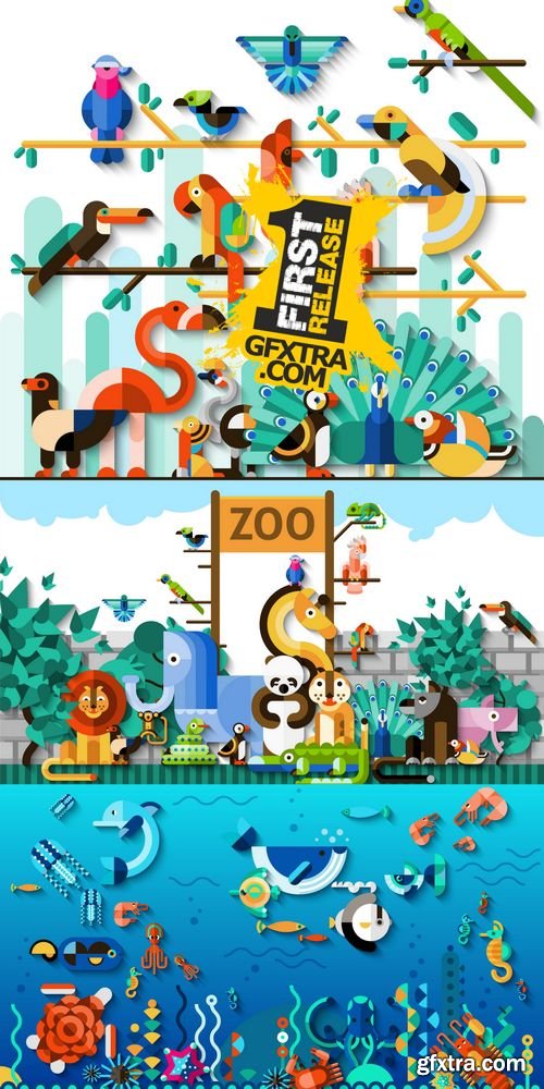 Animals Background Illustration