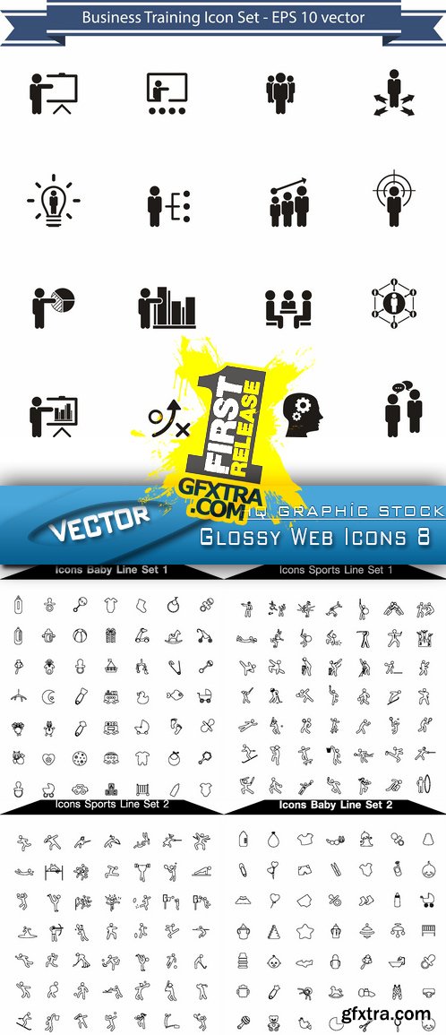 Stock Vector - Glossy Web Icons 8