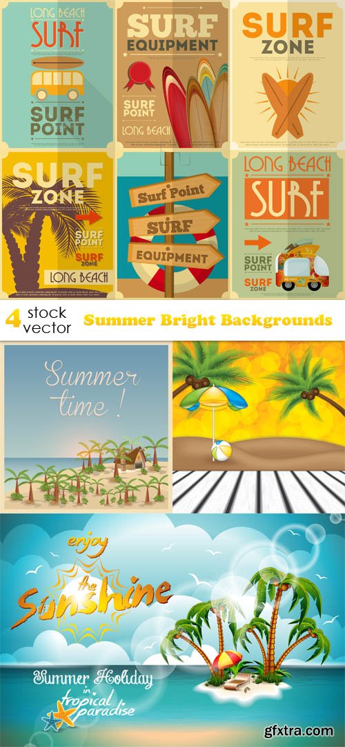 Vectors - Summer Bright Backgrounds