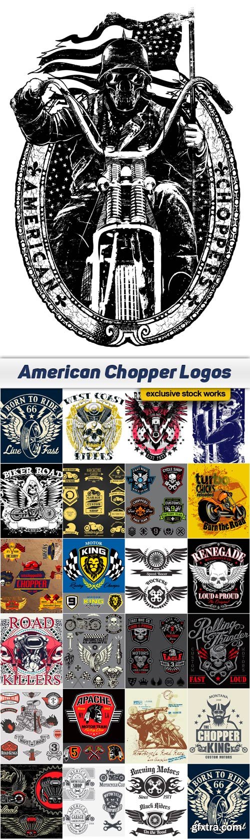 American Chopper Logos - 25x EPS