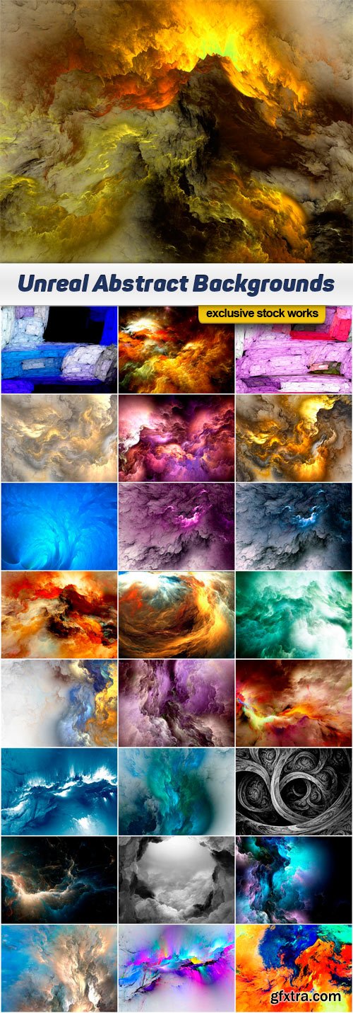 Unreal Abstract Backgrounds - 25x JPEG