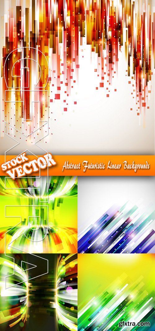 Stock Vector - Abstract Futuristic Linear Backgrounds