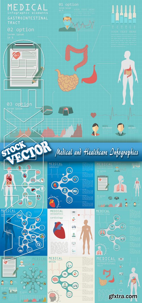 Stock Vector - Medical and Healthcare Infographics