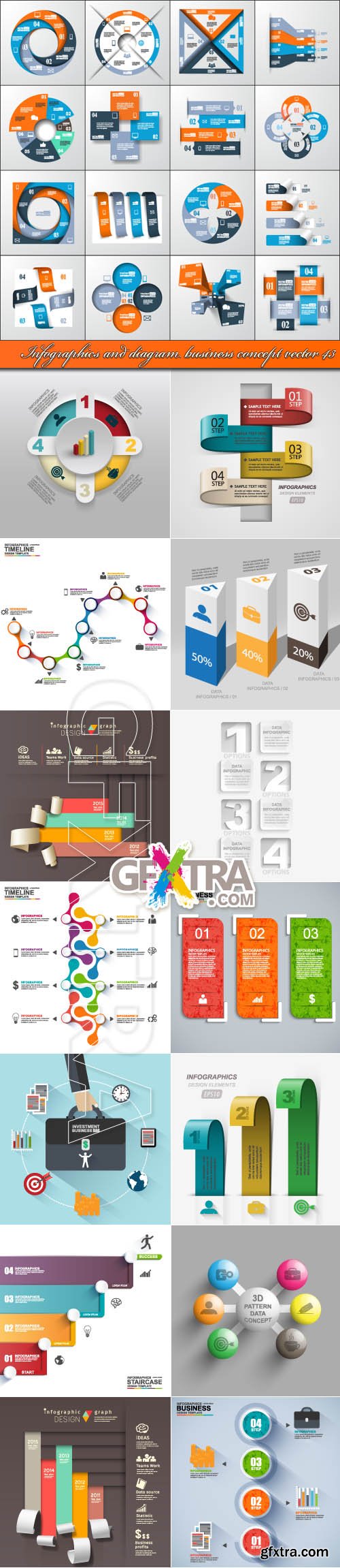 Infographics and diagram business concept vector 43