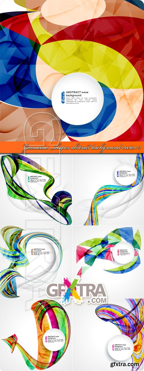 Geometric shapes abstract background vector 2