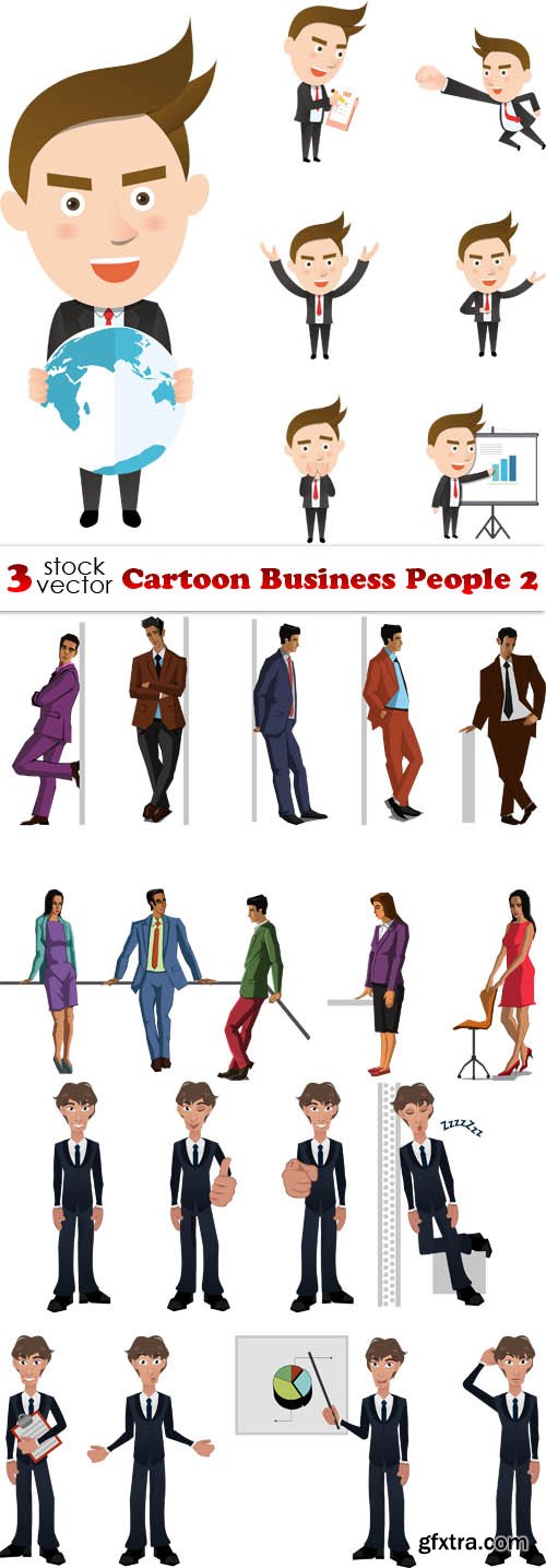 Vectors - Cartoon Business People 2