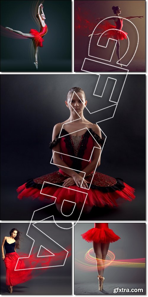 Red Passion, ballerina - Stock photo