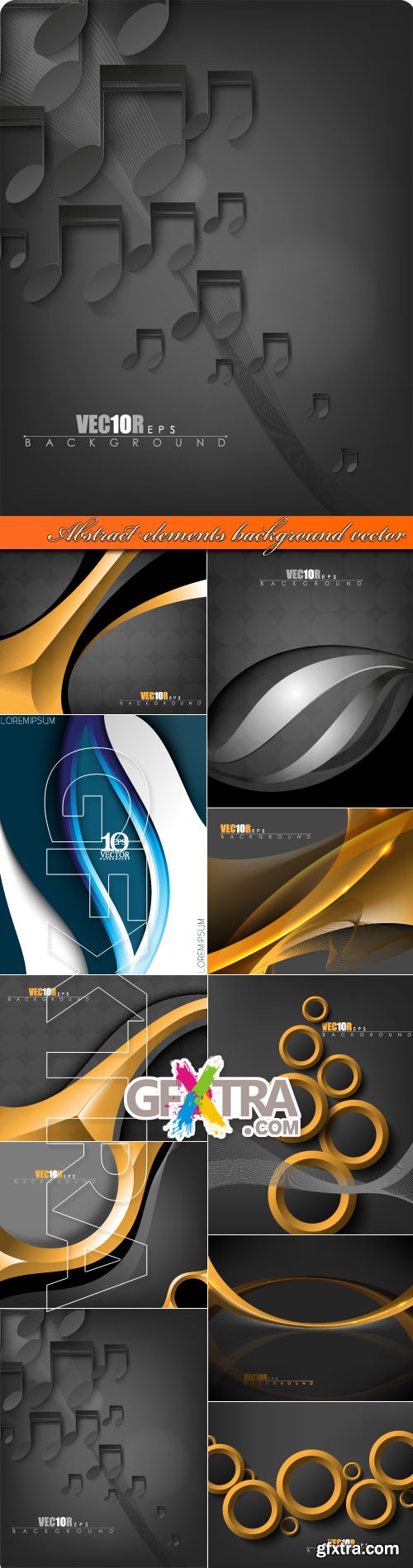 Abstract elements background vector