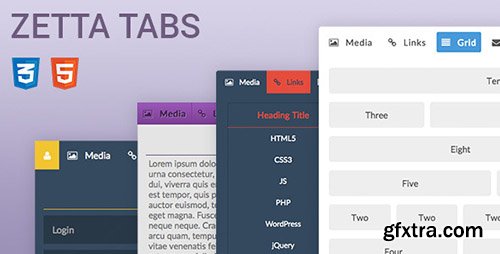CodeCanyon - Zetta Tabs v1.0.0 - CSS Responsive Tabs