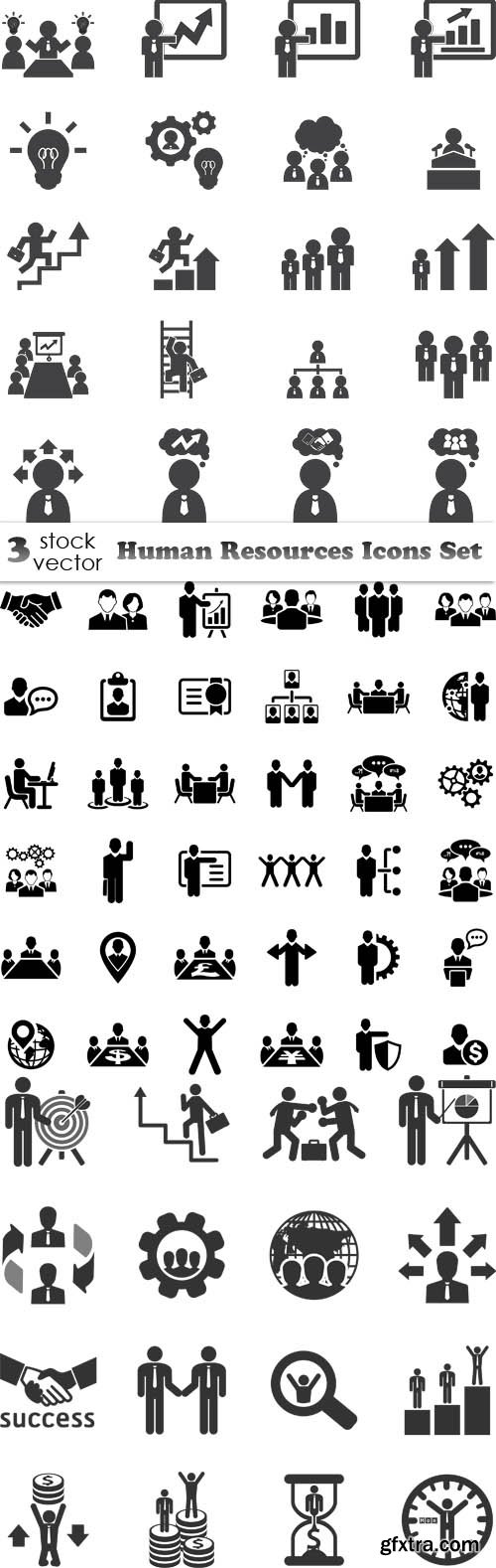 Vectors - Human Resources Icons Set
