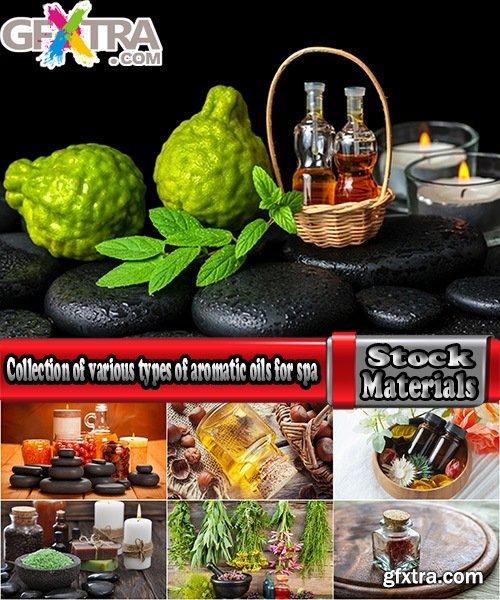 Collection of various types of aromatic oils for spa 25 HQ Jpeg