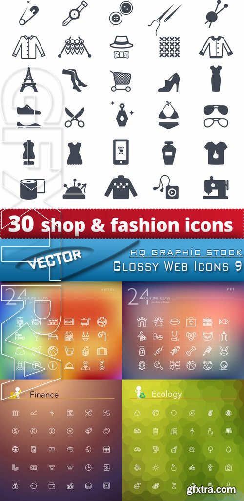 Stock Vector - Glossy Web Icons 9