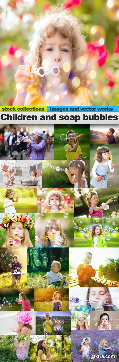Children and soap bubbles, 25 x UHQ JPEG