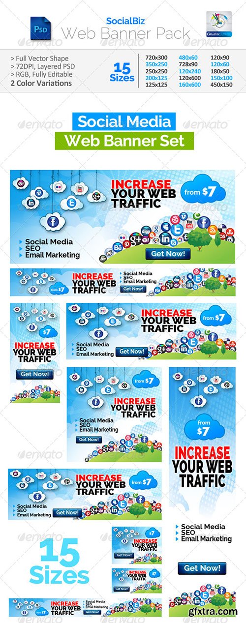 Graphicriver SocialBiz Social Media Web Banners Pack 5748605