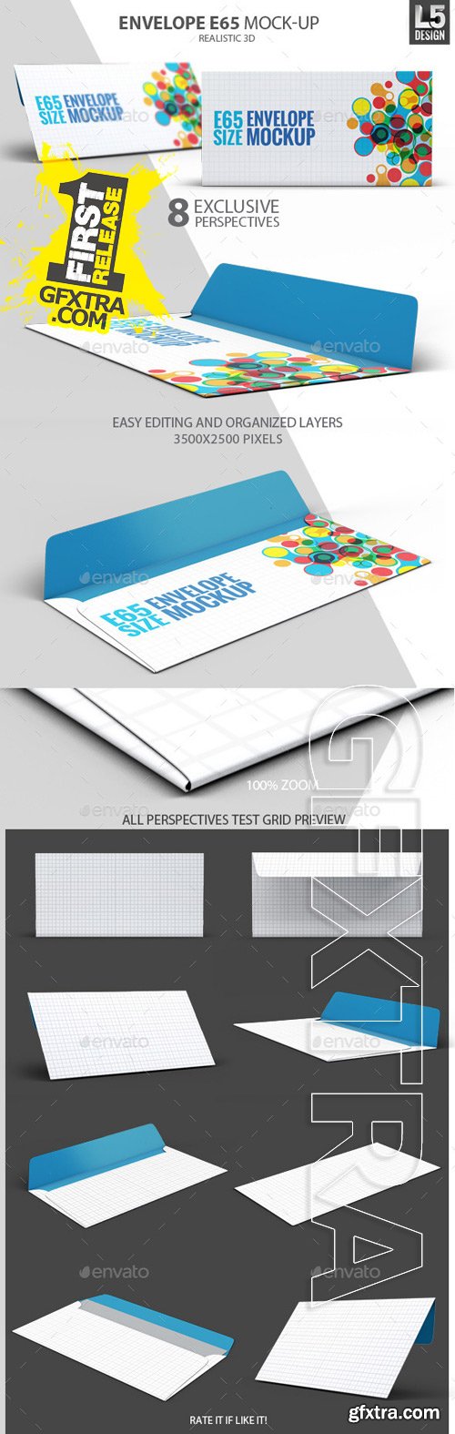 Graphicriver - Envelope E65 Mock-Up 10415761