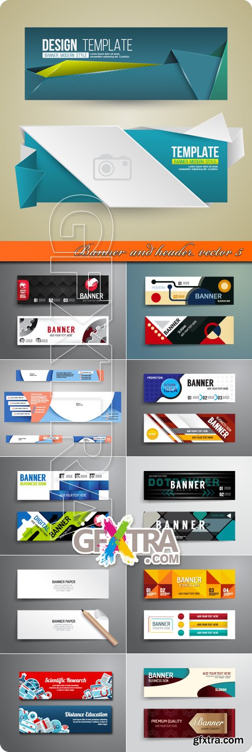 Banner and header vector 5