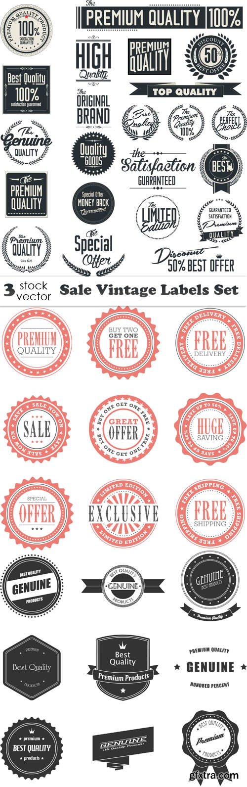 Vectors - Sale Vintage Labels Set