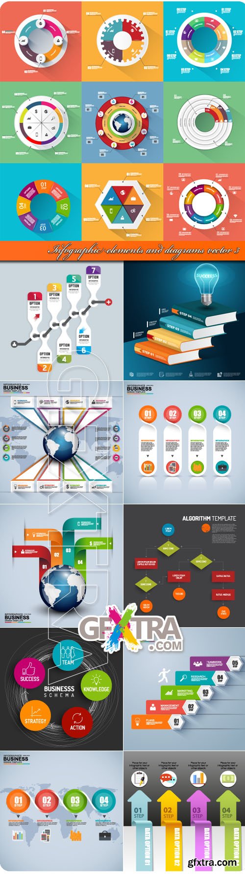Infographic elements and diagrams vector 3