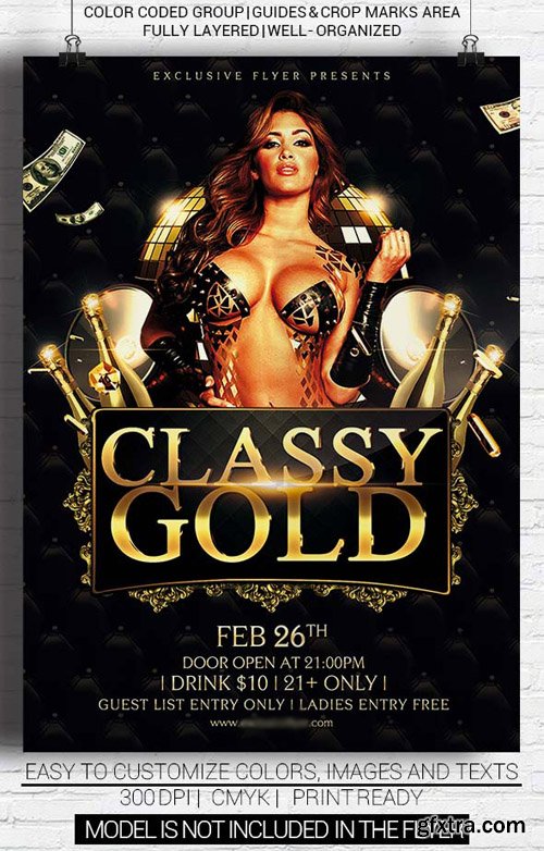 Classy Gold Party - Flyer Template
