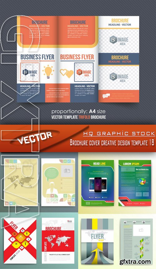 Stock Vector - Brochure cover creative design template 18