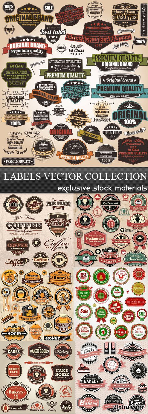 SS Labels - Vector Collection, 25xEPS