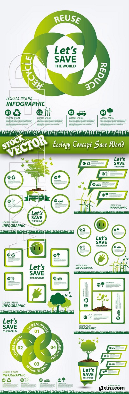 Stock Vector - Ecology Concept Save World