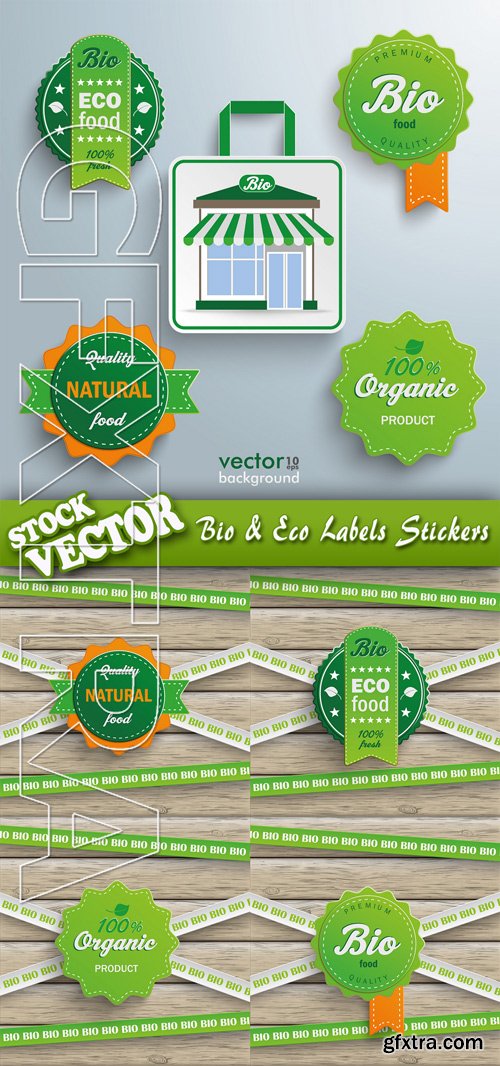 Stock Vector - Bio & Eco Labels Stickers