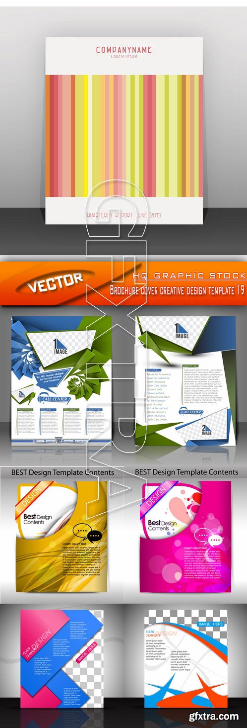 Stock Vector - Brochure cover creative design template 19